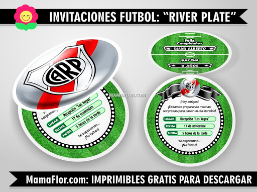 Tarjetas en forma de Pelota de River Plate