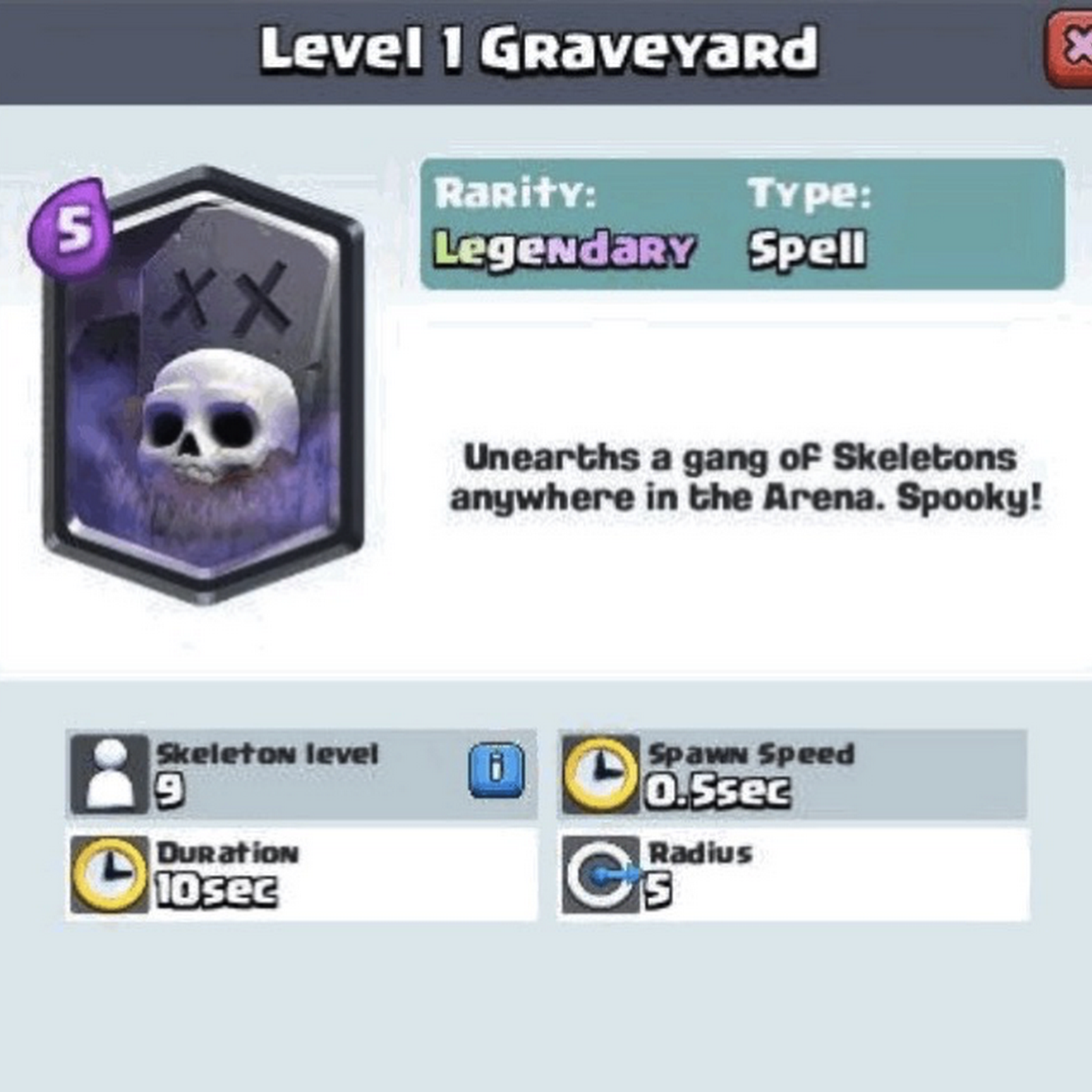 Graveyard deck clash royale legendary spell sept 2016 Update