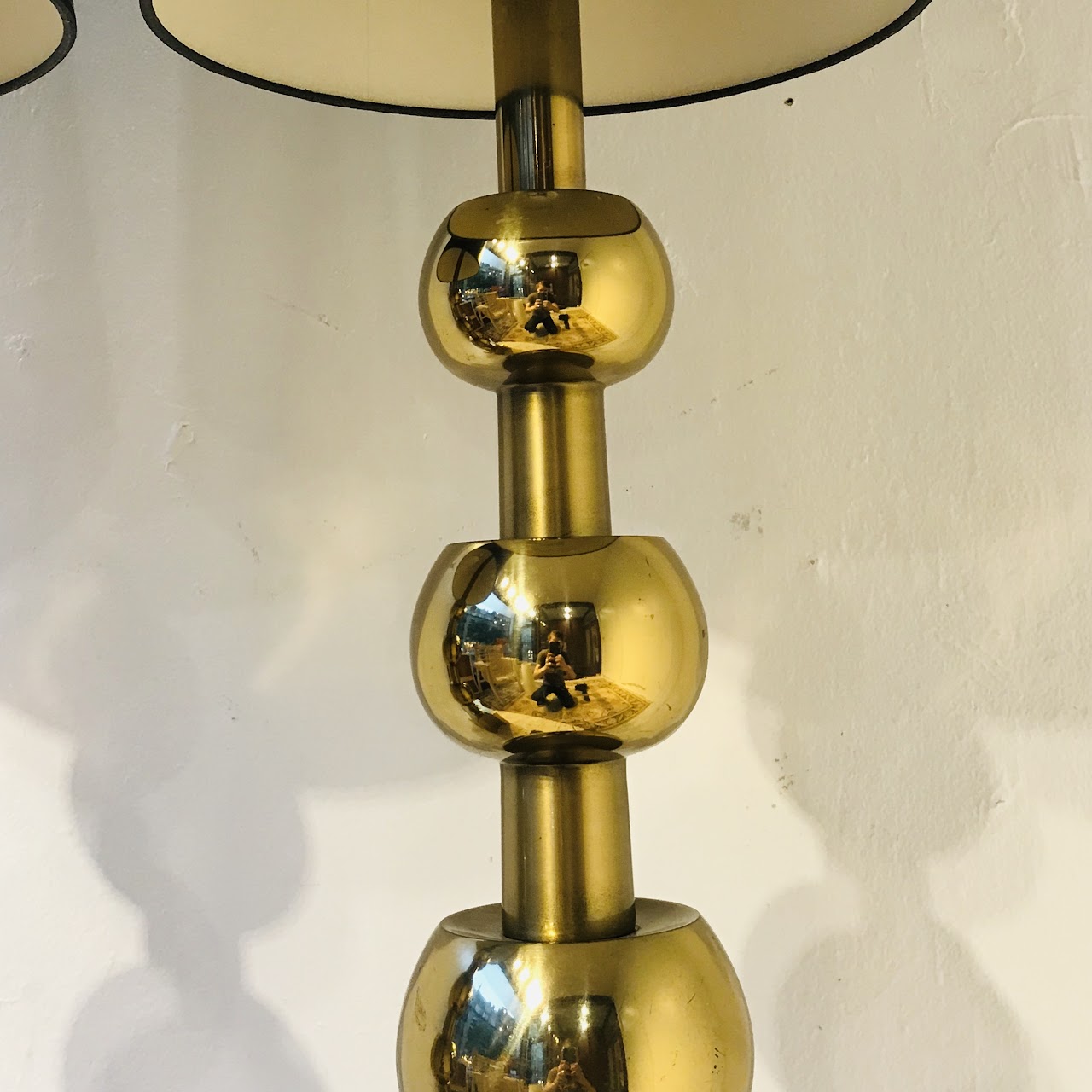 Stiffel + Tommi Parzinger 1960s Brass Lamp Pair