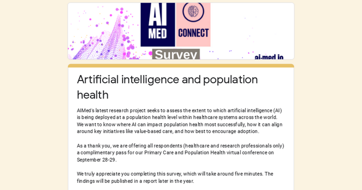 Artificial intelligence and population health