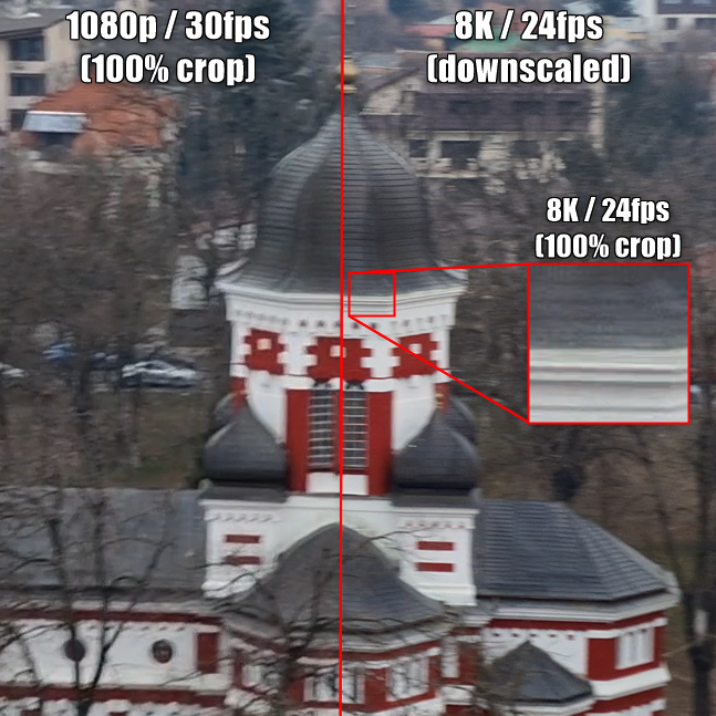 Comparación de cuadros fijos (1080p vs 8K)