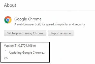 อัพเดท google chrome