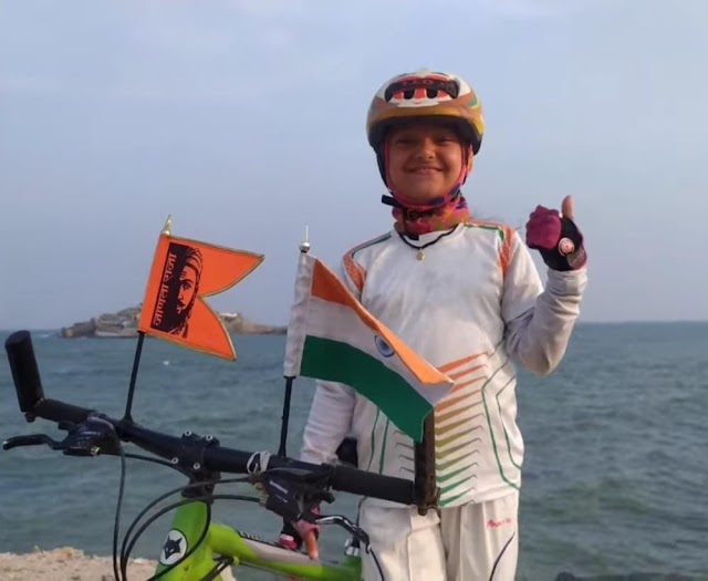 10-yr-old Thane girl cycles from Kashmir to Kanyakumari in 38 days