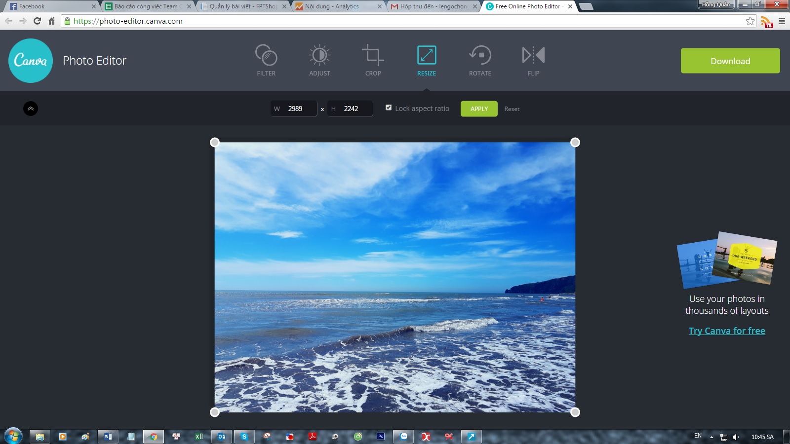 Canva Photo Editor