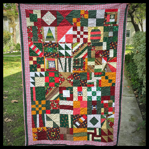Christmas scrap quilt