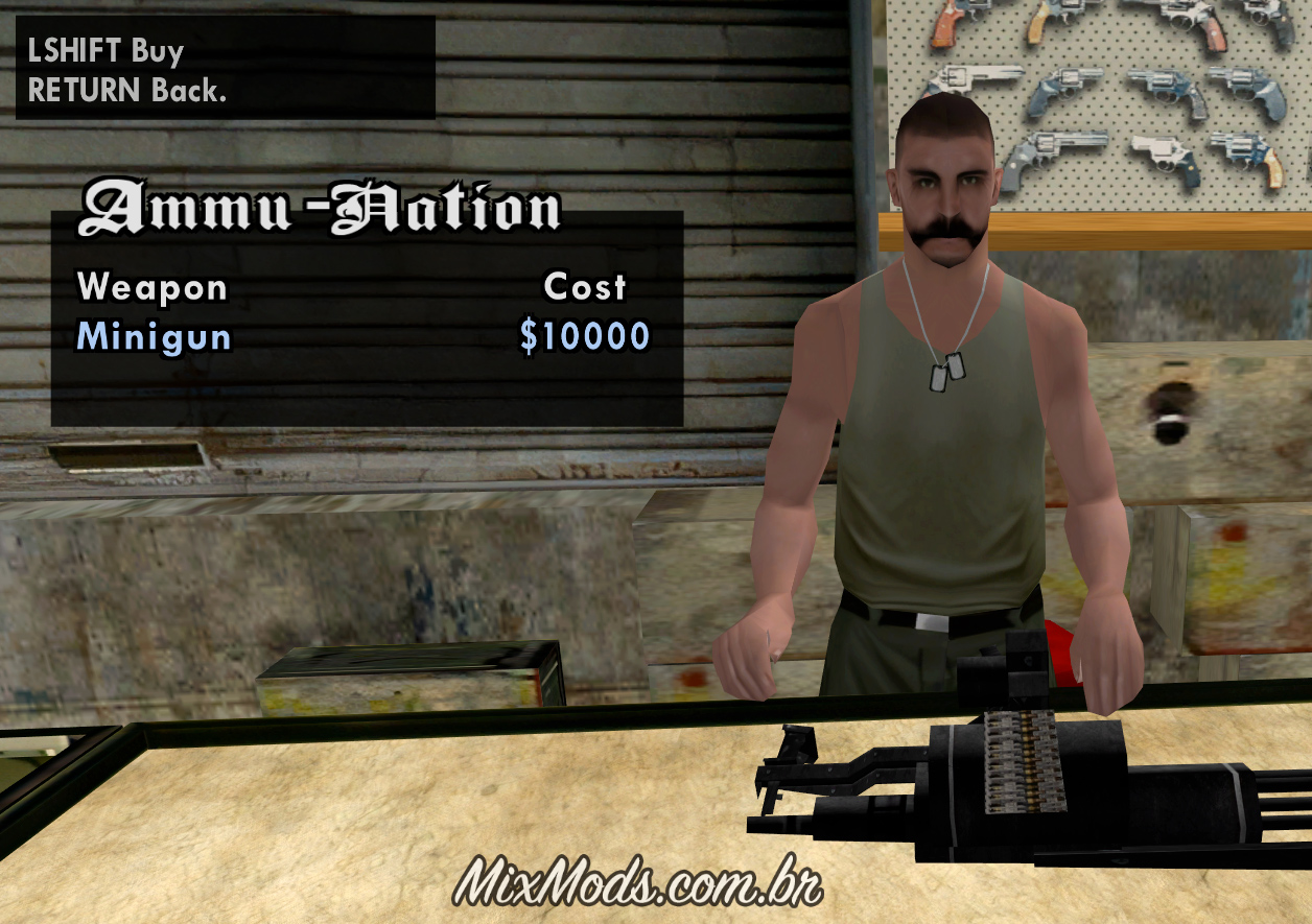 Weapon hacks for GTA San Andreas