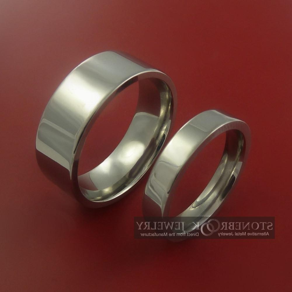 Titanium His and Her Matching Rings Wedding Band Set Sizes 3-22