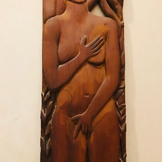 Janet Newell Hand-Carved Wooden Wall Sculpture