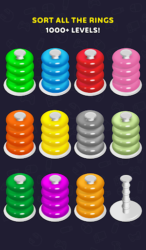 Screenshot Color Hoop Stack Puzzle - Sort