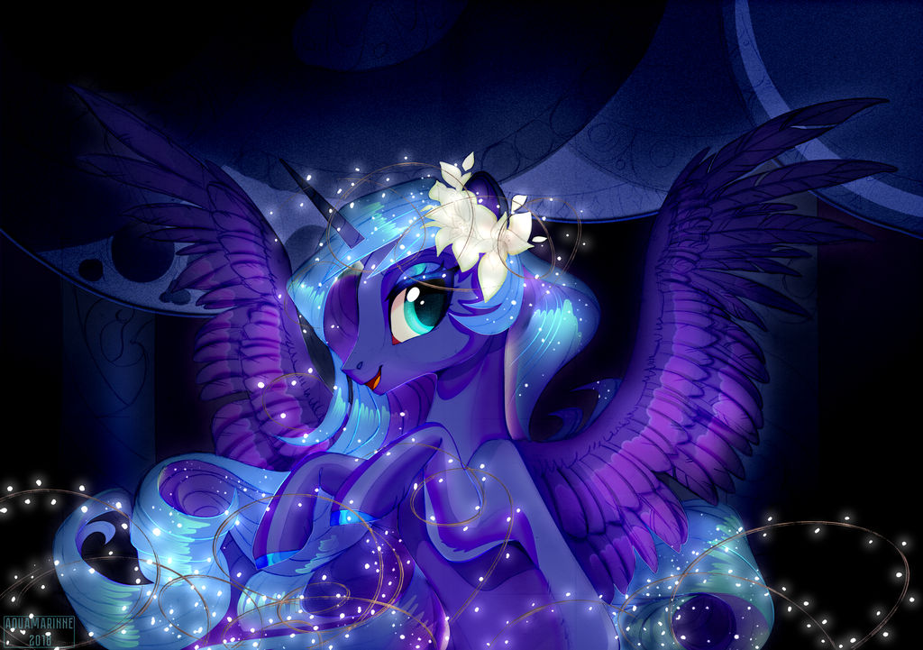 К чему снится пони. Принцесса Луна с яблоками. Princess Luna Art. Пони снов.