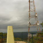 Yellow stone monument and tower on the Mt Sugarloaf summit (324224)