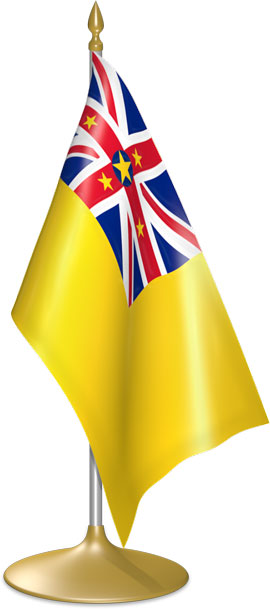 Niuean table flags - desk flags