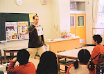 Teaching English at Takahama Elementary School.