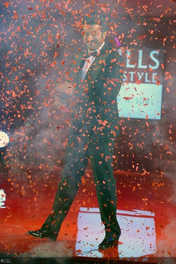 Anil Kapoor walks the ramp for fashion designer Ashish N Soni during the grand finale of the Wills Lifestyle India Fashion Week (WIFW) Spring/Summer 2014, held in Delhi.