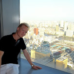 matt at the shiodome lookout in Shinagawa, Japan 