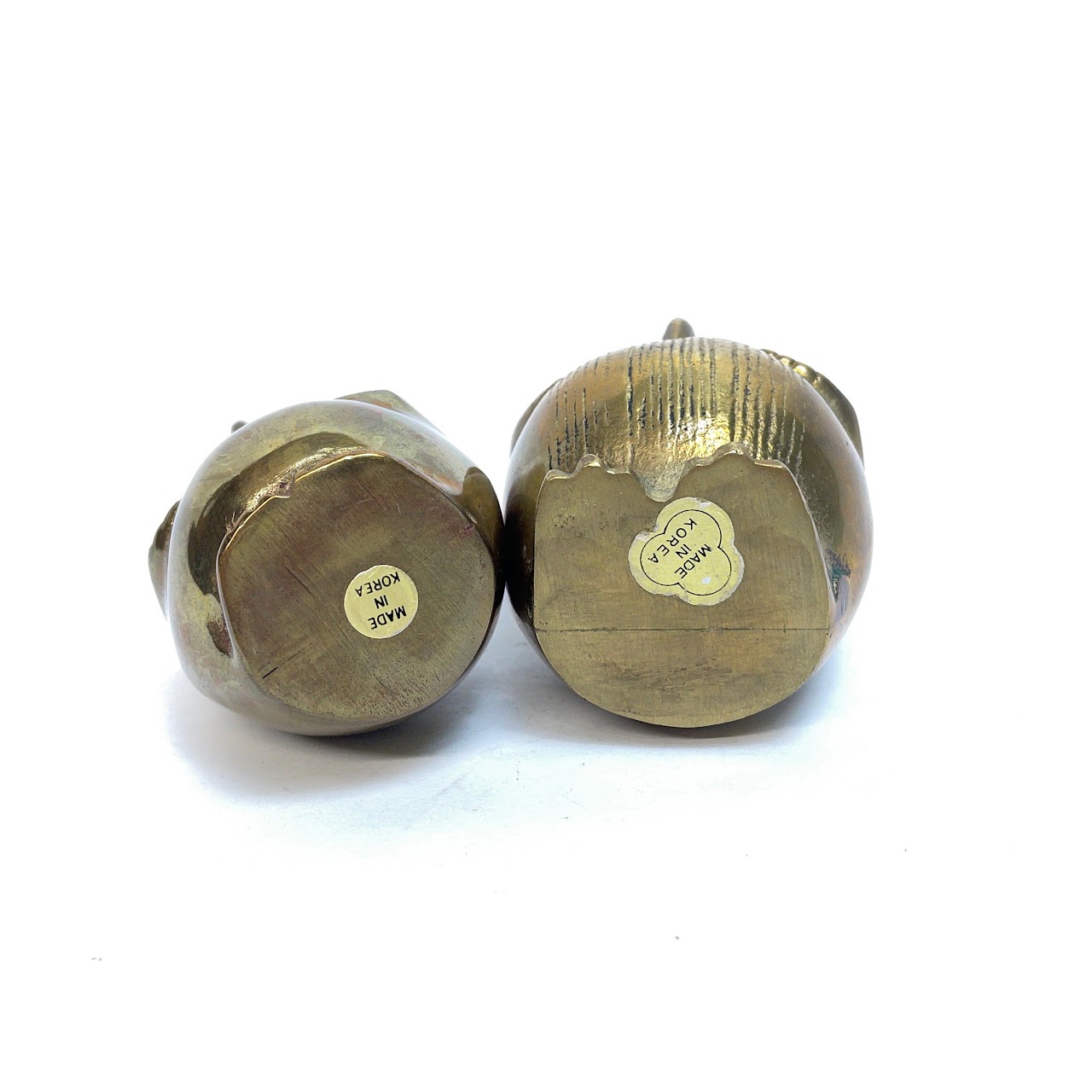 Brass Owl Figurine Pair