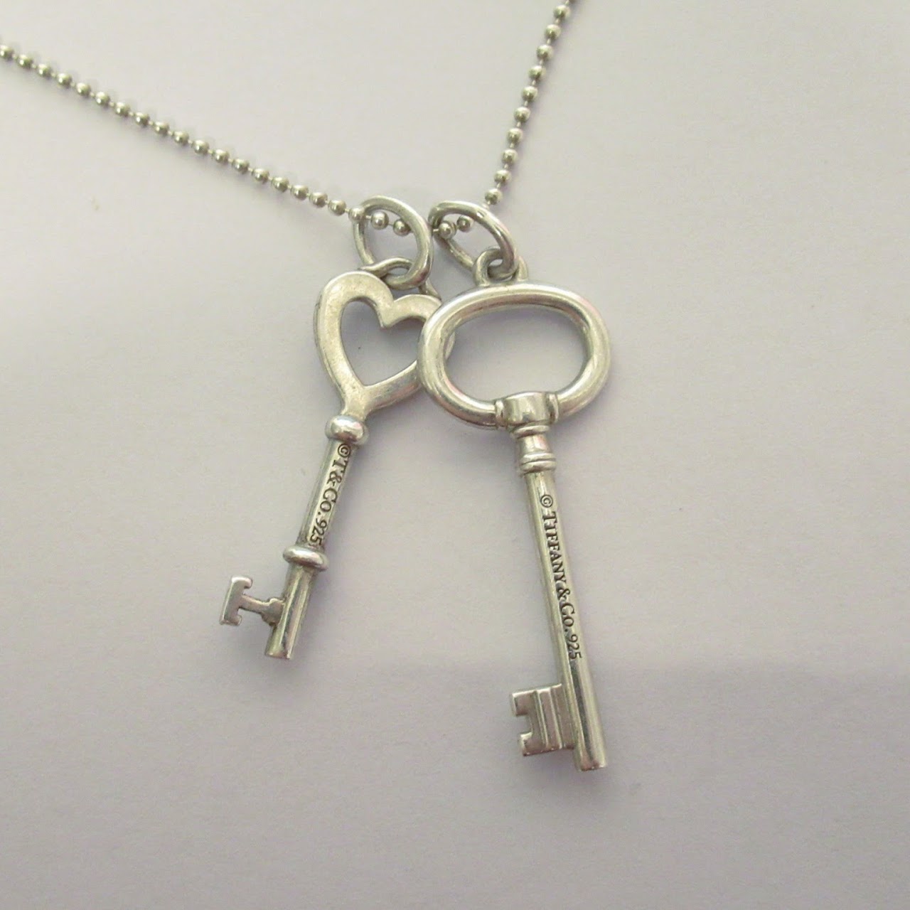 Tiffany & Co. Sterling Silver Key Necklace