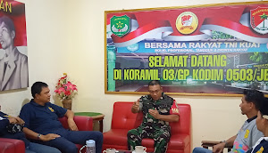 Jalin Sinergitas, Danramil 03/Grogol Petamburan Mayor Inf Manatap Rajagukguk, S.E., M.H., M.M., Menerima Audiensi Ketum Relawan Antar Generasi dan FKDM Kelurahan Palmerah