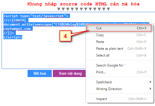 Tool mã hóa ký tự giấu source code HTML (Level 1) Tool mã hóa ký tự giấu source code HTML (Level 1)