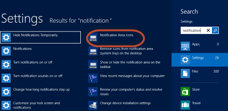 Área de notificación, Personalizar, Windows 7, Windows 8