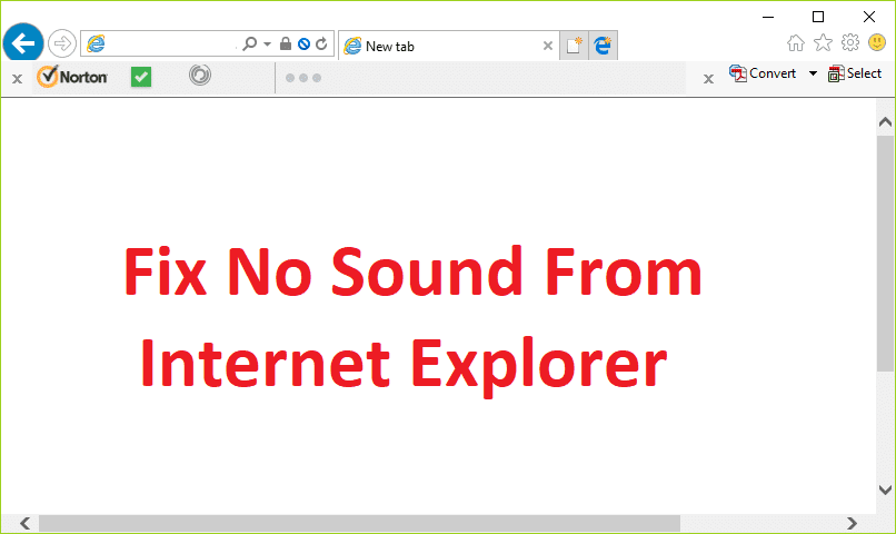 修复 Internet Explorer 没有声音