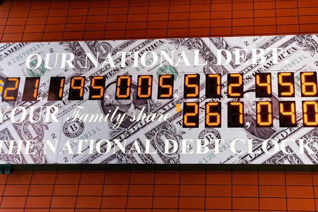 The National Debt Clock in New York City. Photo: LightRocket / Getty Images