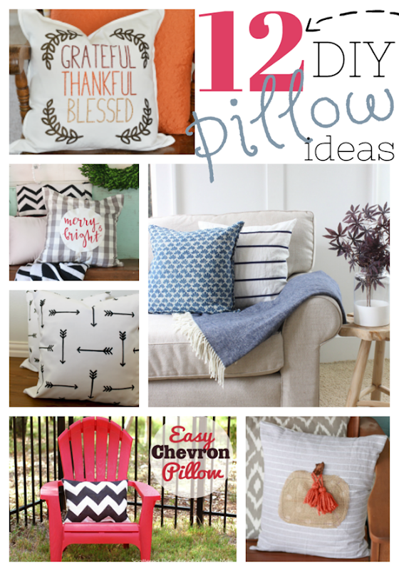 12 DIY Pillow Ideas at GingerSnapCrafts.com #pillows #homedecor #gingersnapcrafts