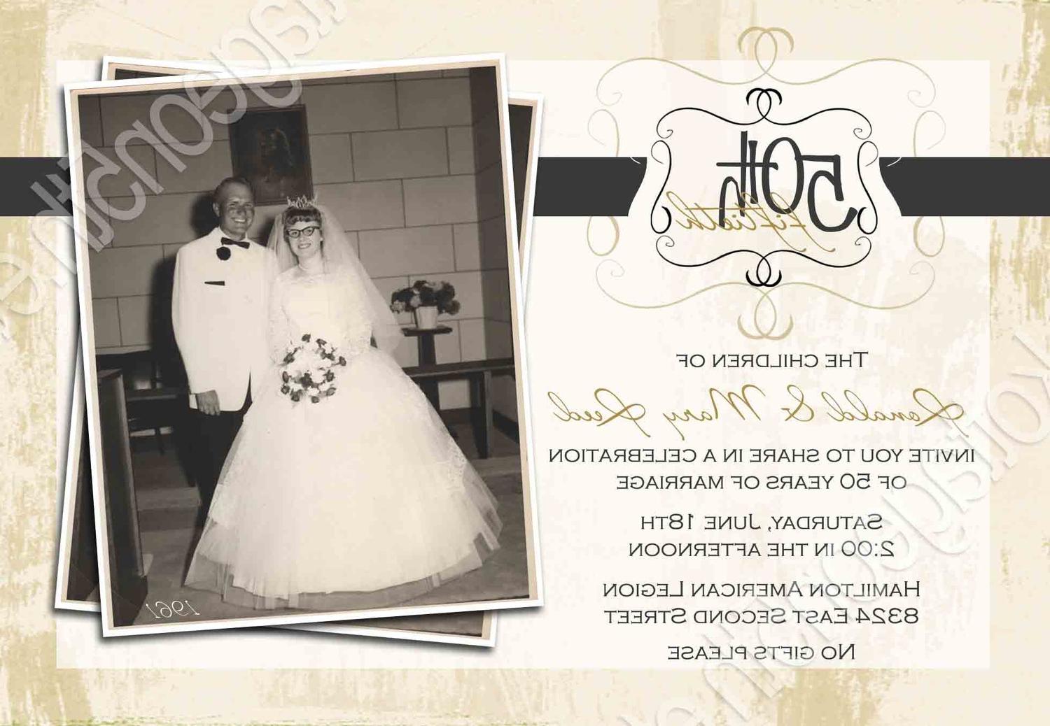 Remember When 1 or 2 Photo - Wedding Anniversary Party Invitation - ANY YEAR