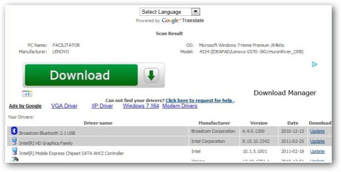 Driver Identifier - Descargar Drivers Online