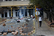 Entrances and exists were barricaded at Charlotte Maxeke Academic hospital in Johannesburg on May 31 2018.