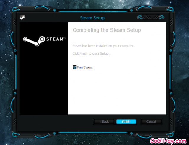 hoàn tất cài đặt Steam