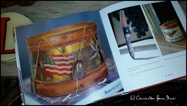 book: The American Flag, Mary Emmerling, Red white and blue, Juxtaposition, Crystal Cove, Newport Beach