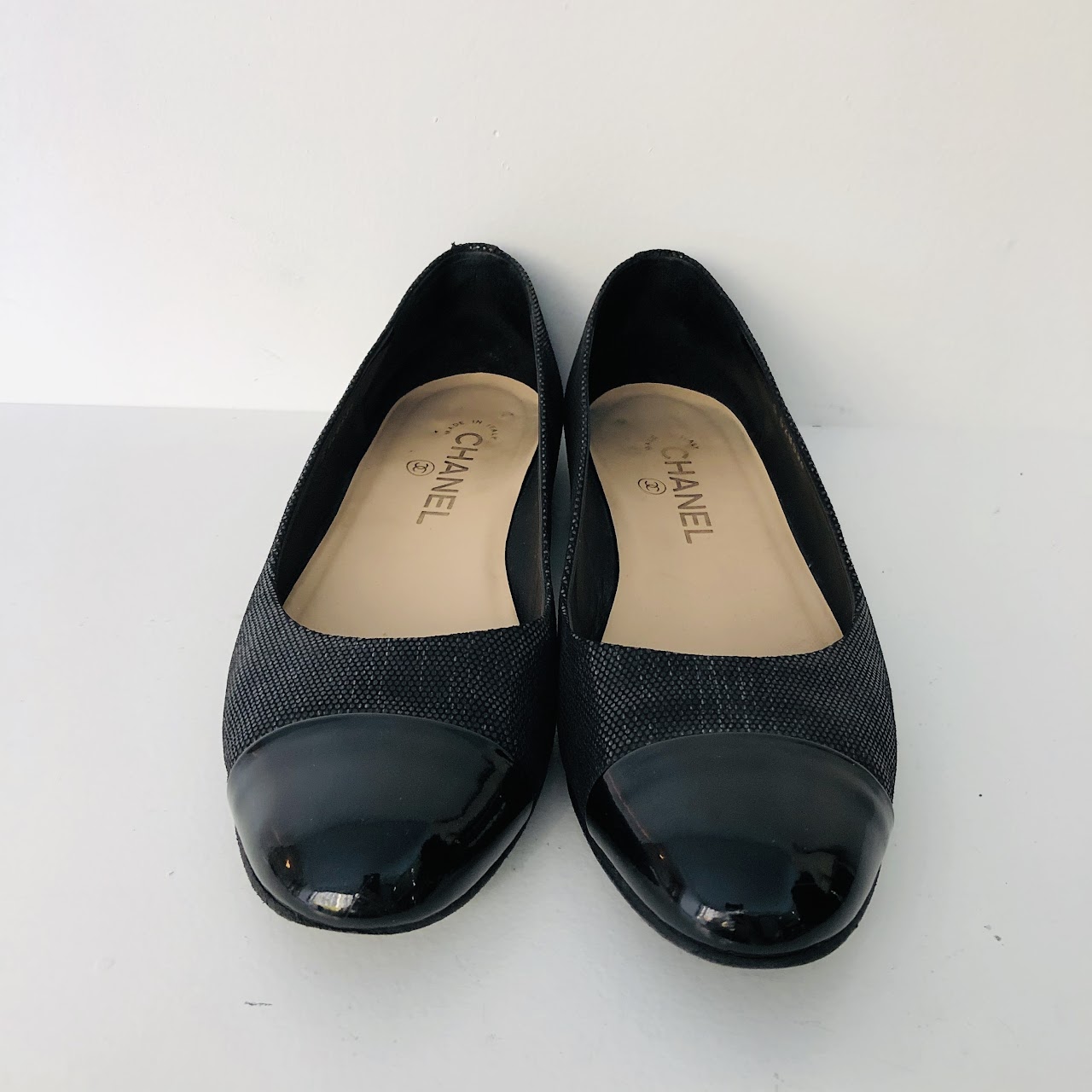 Chanel Black Flats