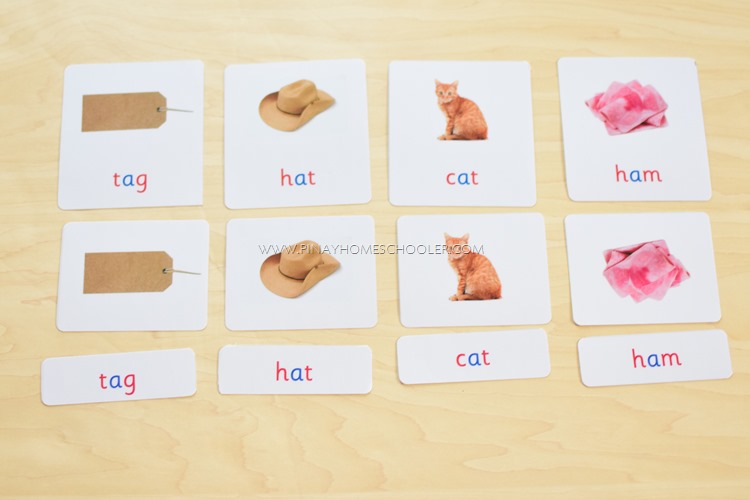 Beginning reading with CVC 3 Part Cards