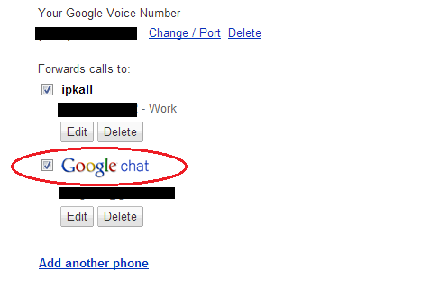 Enable Google Voice to work with Google Chat