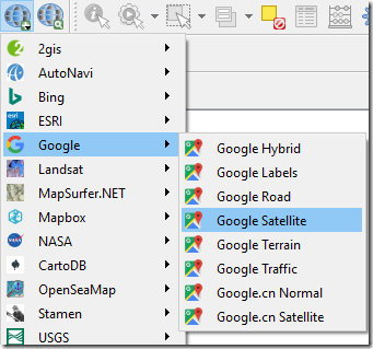 Google-satelite-Qgis