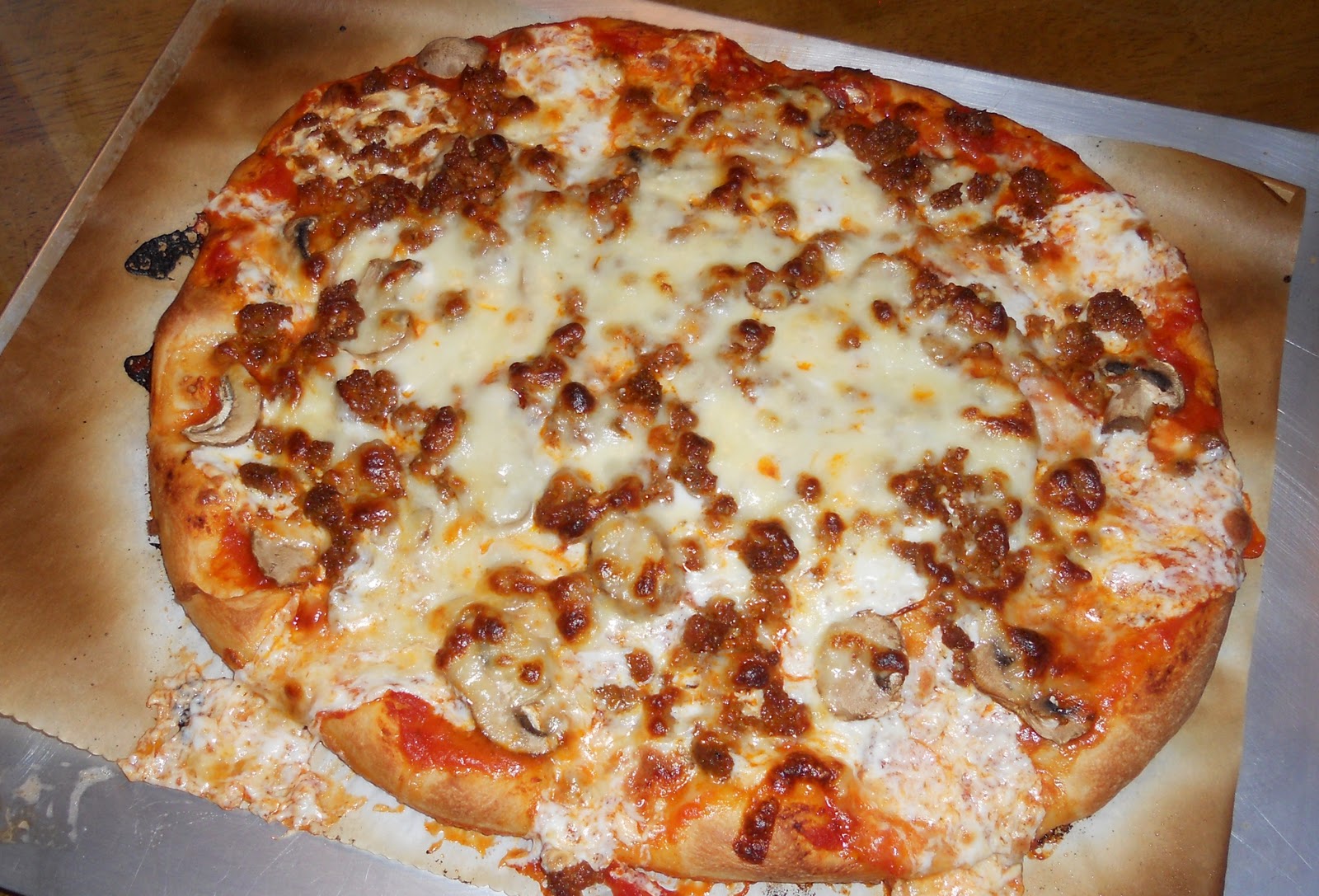 Italian Sausage and Mushroom Pizza