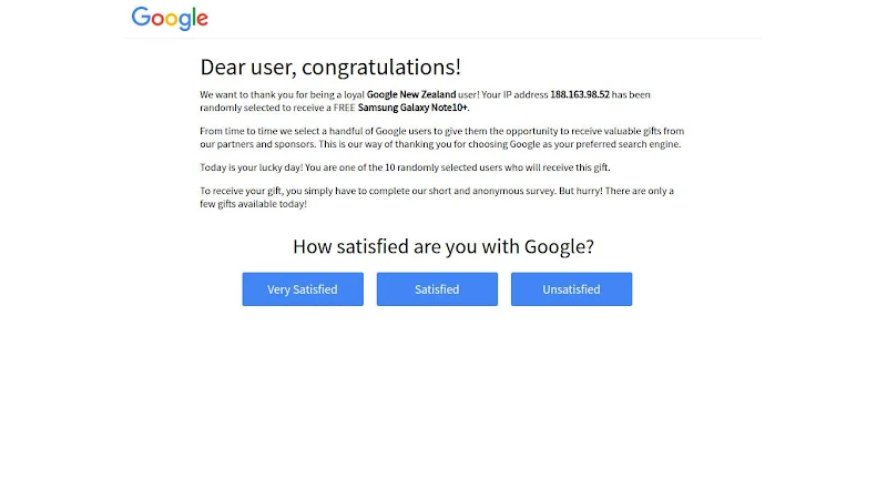 Hati hati Kedok Penipuan Memenangkan Hadiah Samsung Galaxy Note10 Mengatasnamakan dari Google Hati hati Kedok Penipuan Memenangkan Hadiah Samsung Galaxy Note10 Mengatasnamakan dari Google
