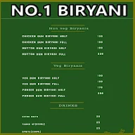 No.1 Biryani menu 1