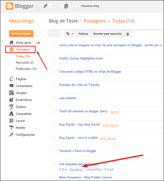 Como criar um menu no Blogger utilizando apenas uma lista de links - Visual Dicas