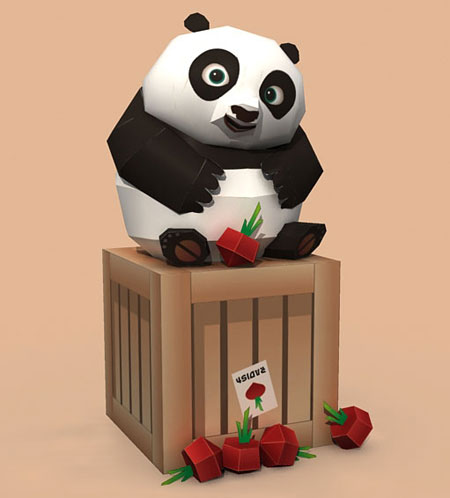 Kung Fu Panda 2 Baby Po Papercraft