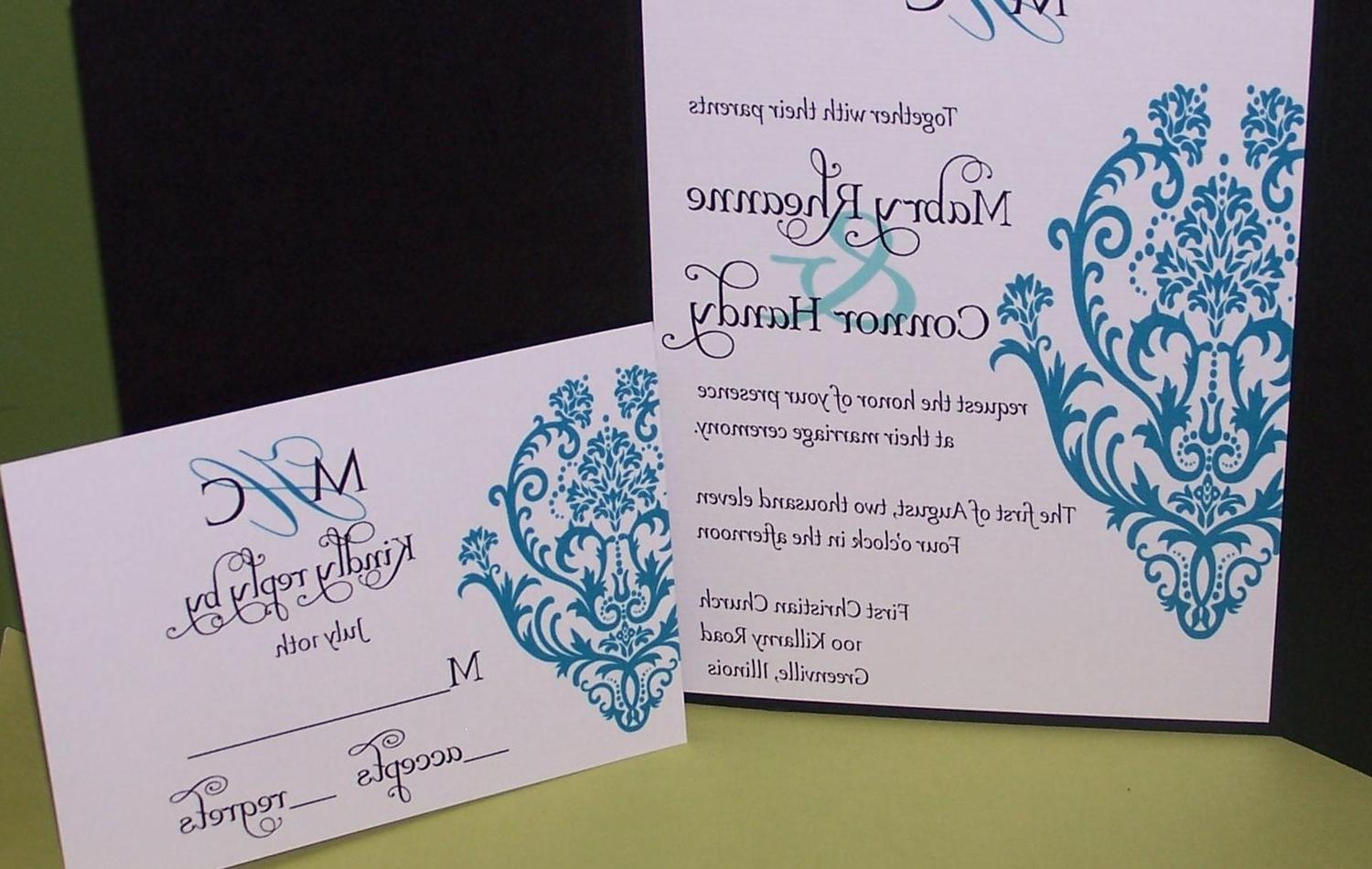 Turquoise Damask Wedding