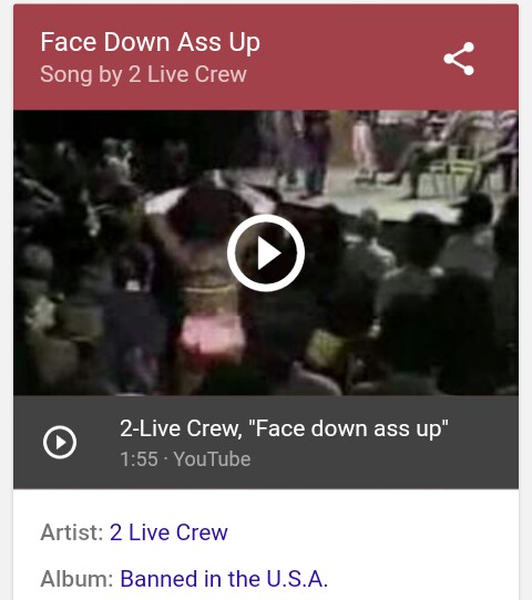 Face Down Ass Up Song