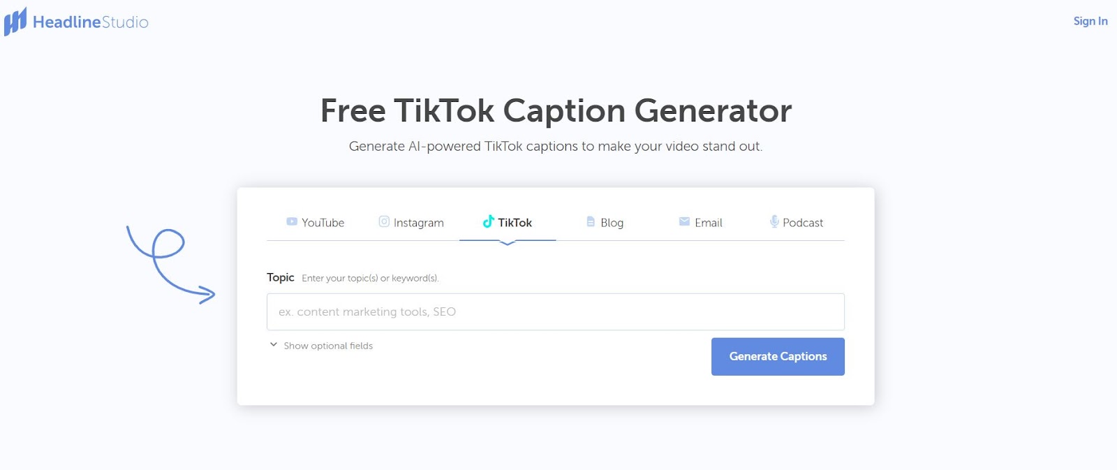 CoSchedule: AI Caption Generator for TikTok