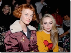 NEW YORK, NY - SEPTEMBER 12: Kacy Hill (L) and Sabrina Carpenter attend Coach Spring 2019 fashion show during New York Fashion Week at Basketball City - Pier 36 - South Street on September 12, 2017 in New York City.  (Photo by Roy Rochlin/Getty Images for Coach)