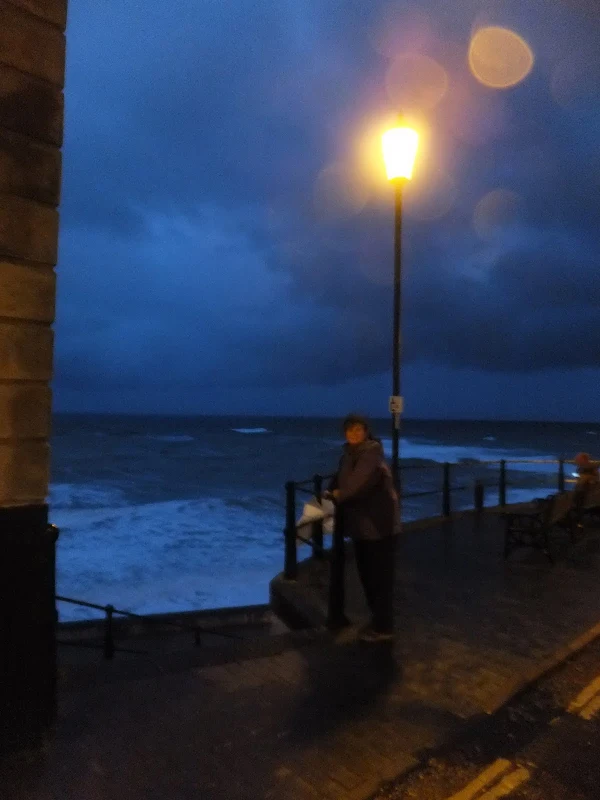 Rain and stormy seas
