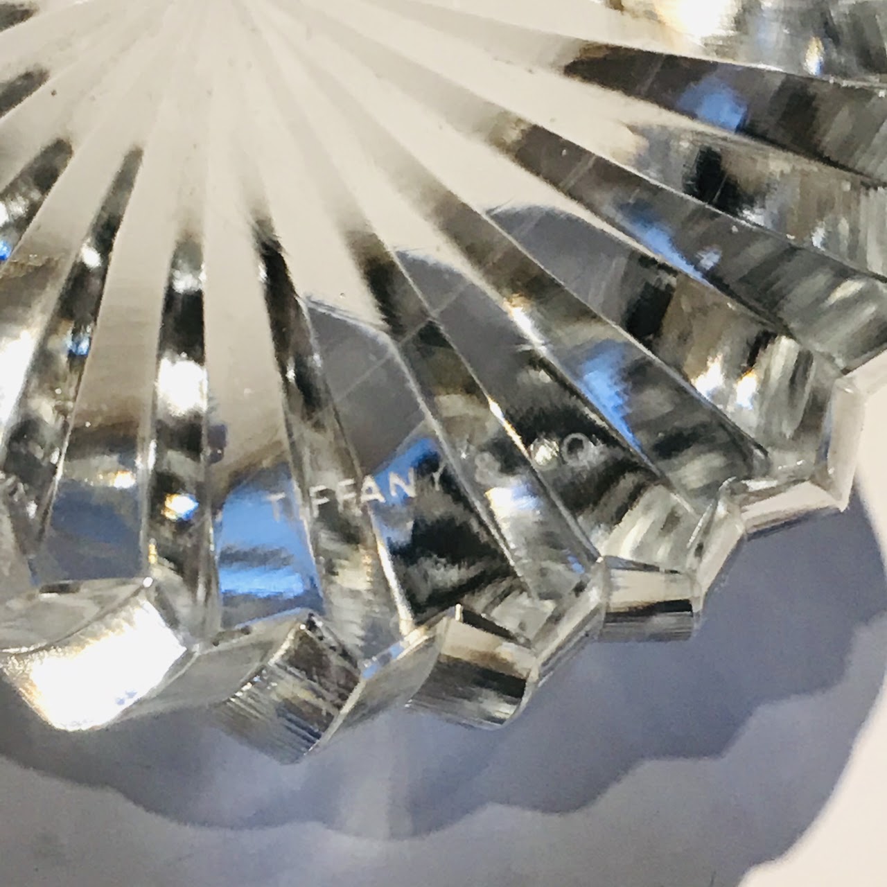 Tiffany & Co. RARE Ribbed Crystal Paperweight