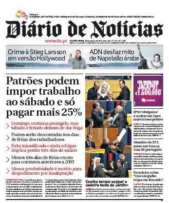 E se formos já obrigados a trabalhar ao Sábado? DiarioNoticias18Jan2012