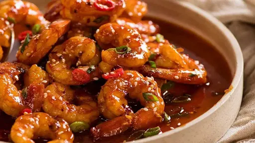 Prawns In Hot Garlic Sauce [6 Pieces]