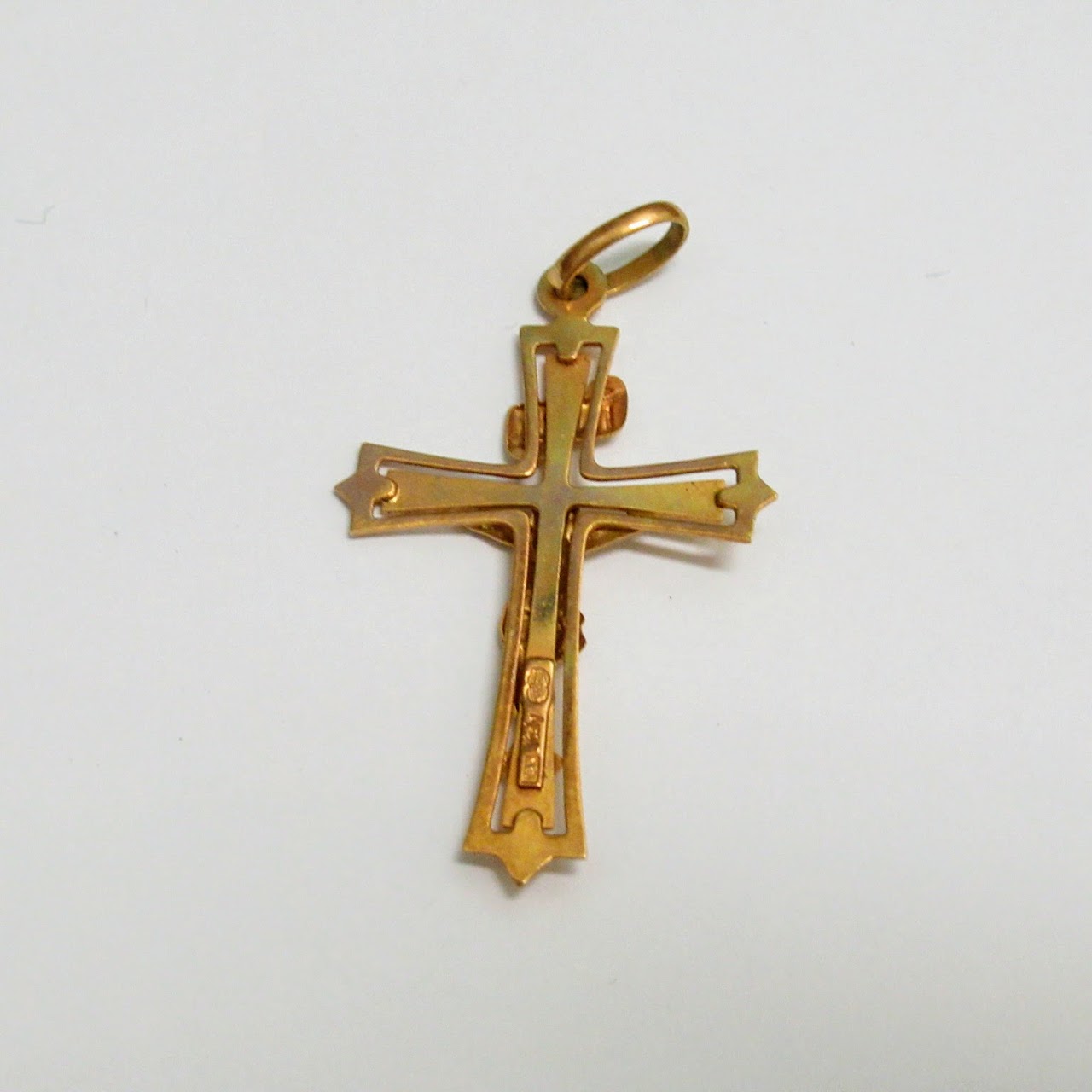 18K Gold Cross Pendant